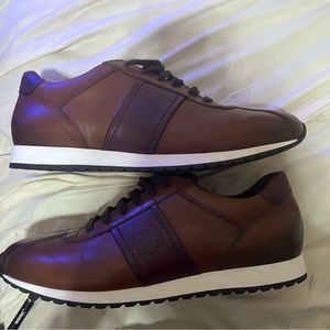 Bruno Magli Evo EVO2 Mens Brown Leather Carlo Lifestyle Sneakers Size 11 Unworn